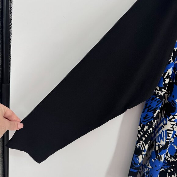 Susan Graver Womens Liquid Knit Tunic Top Size 2x Floral Long Sleeve Stretch - Picture 3 of 7